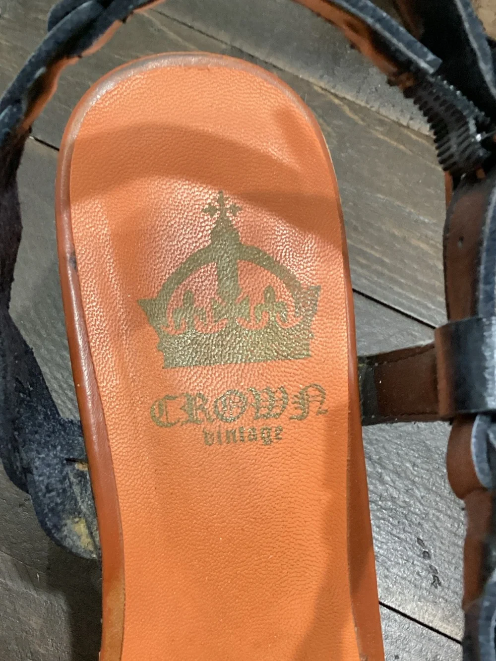 Crown Vintage Black Braided Cork‎ Wedge Sandals
